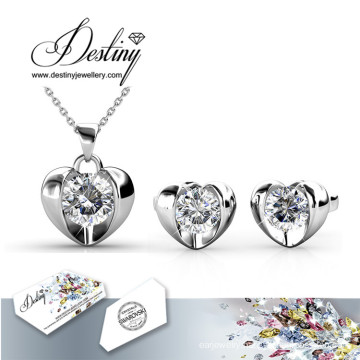 Destiny Jewellery Crystal From Swarovski Sweetheart Set Pendant and Earrings